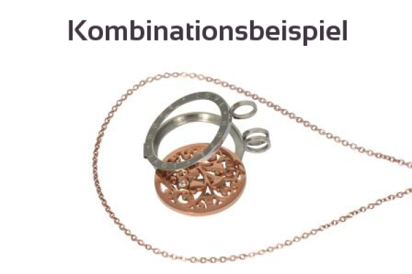 Coin Scheibe Ranken mit Zirkonia rosé