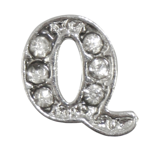 Charm Buchstabe "Q" mit Zirkonia